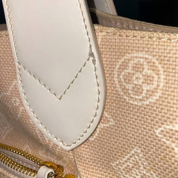 💯AUTH VINTAGE LOUIS VUITTON ARTICLES DE VOYAGE BEIGE CANVAS CABAS GM TOTE &POUCH - Picture 16 of 16